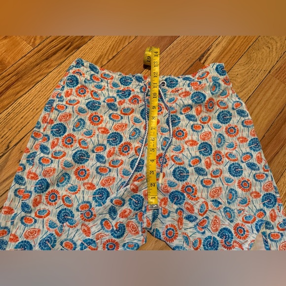 Johnnie O 1/2 Elastic Swim Trunks Men’s Size M Blue/Orange Geometric Print Lined - Picture 16 of 16